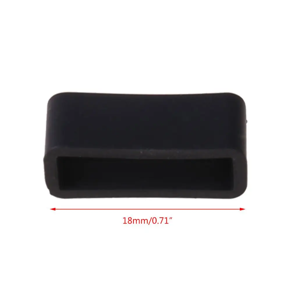 Универсальный силиконовый соединитель для ремня 18 мм запасной черный Garmin
