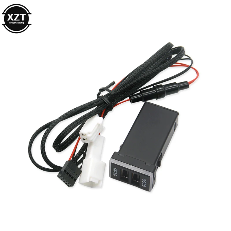 QC3.0 быстрое зарядное устройство для автомобиля с двумя USB портами IPHONE Samsung