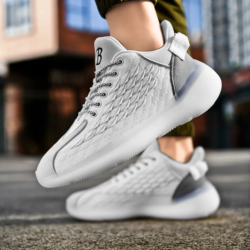 2020 New Men's Casual Shoes Kanye West Men Breathable Flyknit Mesh Running Elastic Sneakers Trainers Boost for Spring Summer | Обувь