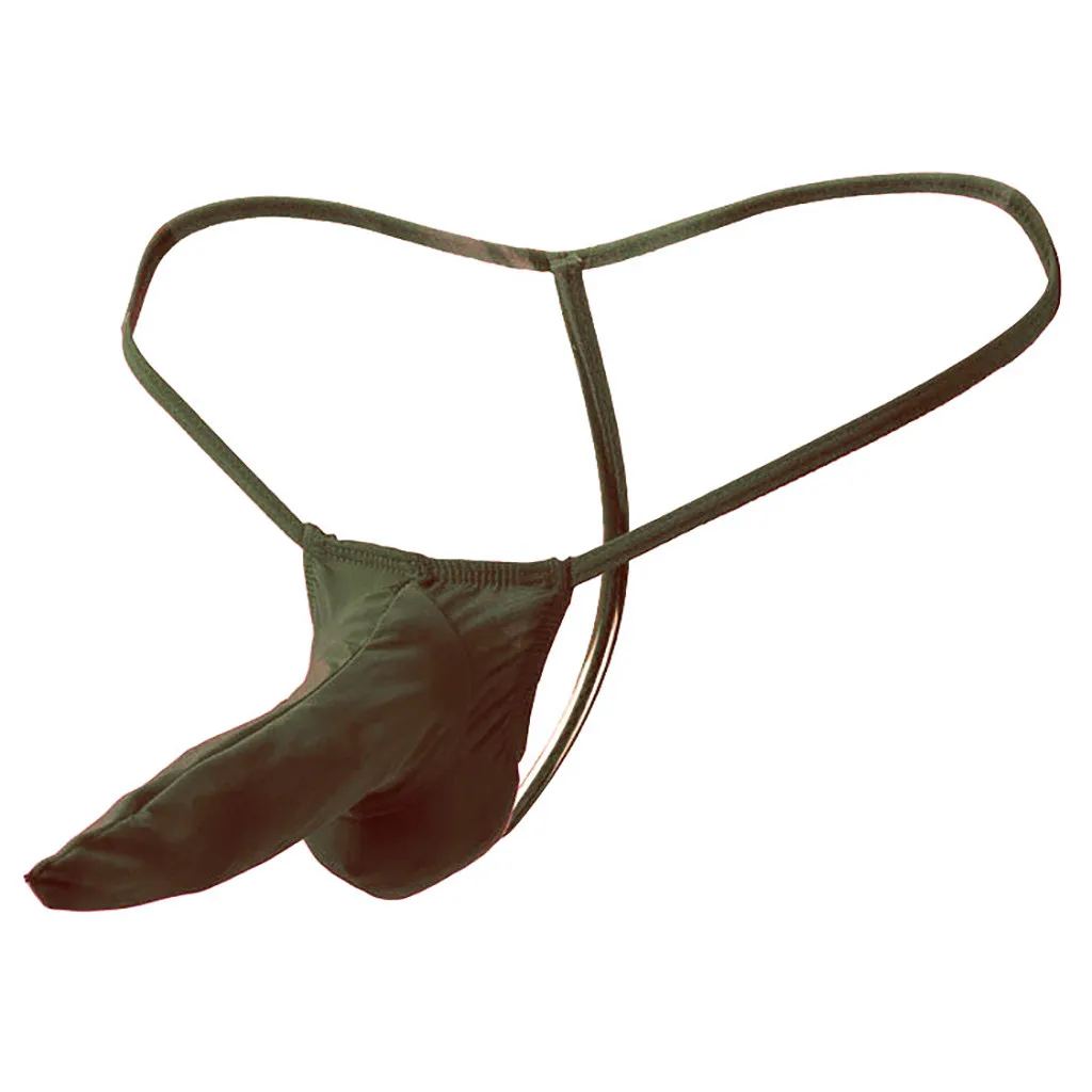 Стринги мужские однотонные пикантное нижнее белье бикини Трусы-стринги для геев