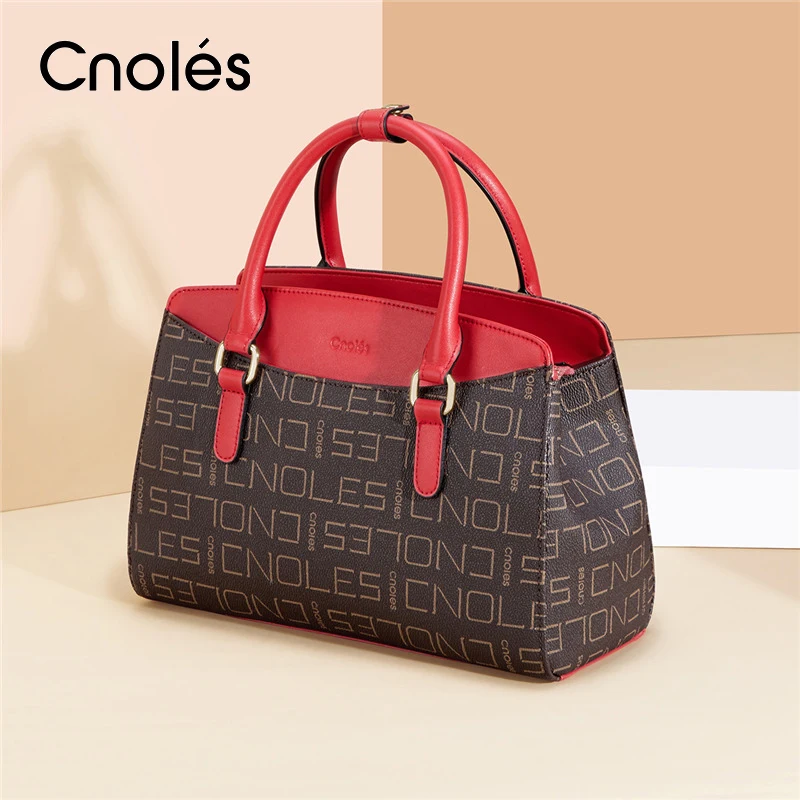 

Cnoles Ladies Fashion Handle Bags Large Capacity Shoulder Totes Bag for Women Summer Soft Purse Top HandBags