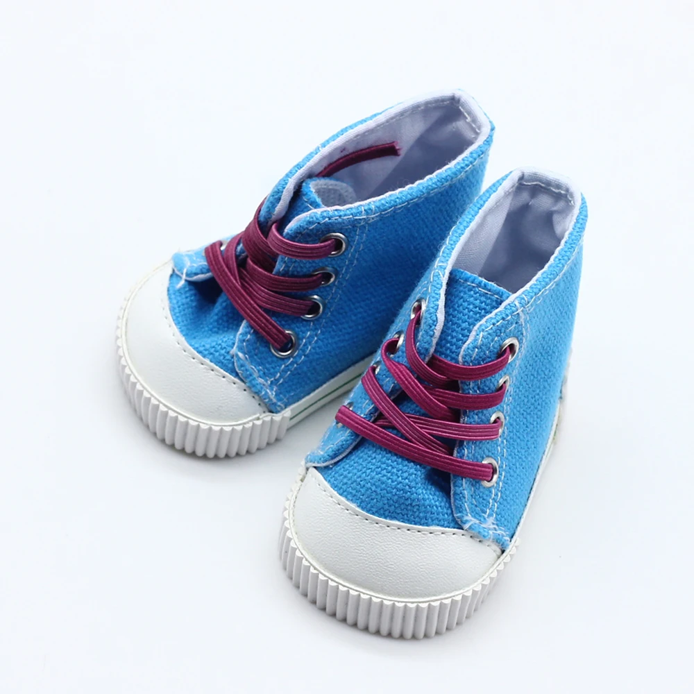 7cm Fabric Canvas Doll Boots For 18cm 18 inch dolls Casual Dolls Sneakers Gym Shoes for Russian Toy Accessor | Игрушки и хобби