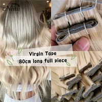 neitsi virgin cuticle tape in hair weft extensions 100 human hair double drawn adhesive skin hair straight 20 80cm long piece