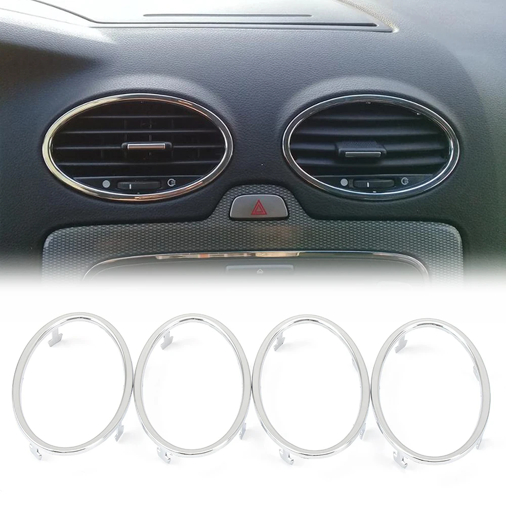 4 шт. для Ford Focus 2 2005-2013 кондиционер ABS хромированная отделка выход украшение круг