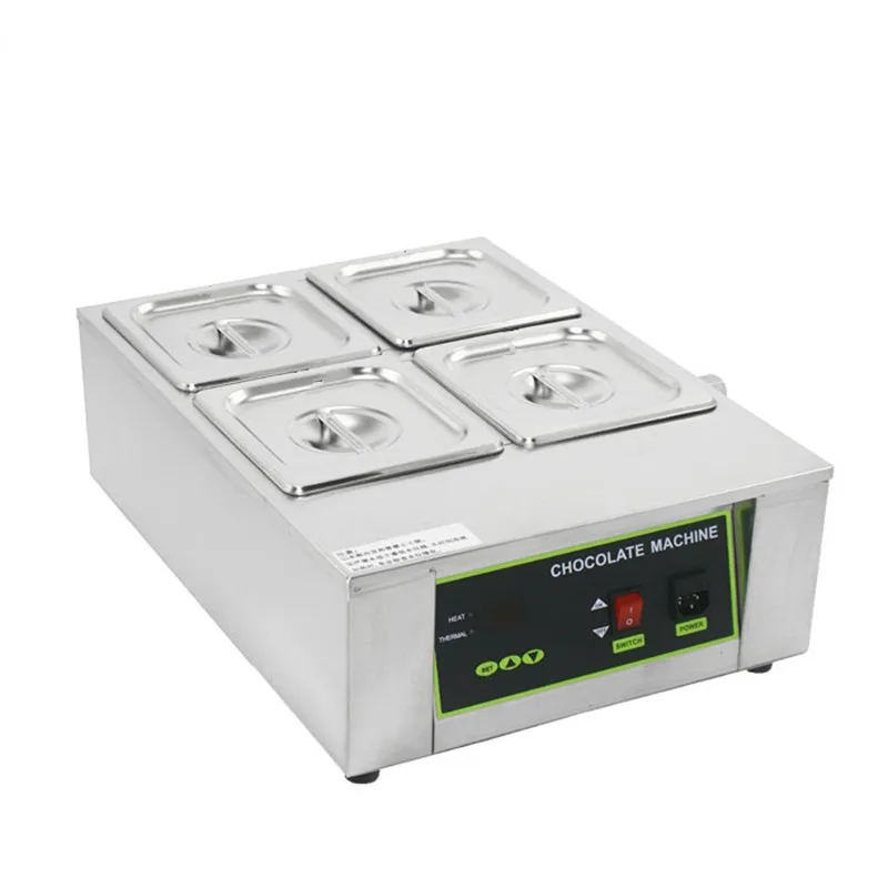 

110V 220V Chocolate Melting Pot Commercial Digital Electric 4 - Cylinder Chocolate Melt Furnace Melt Machine