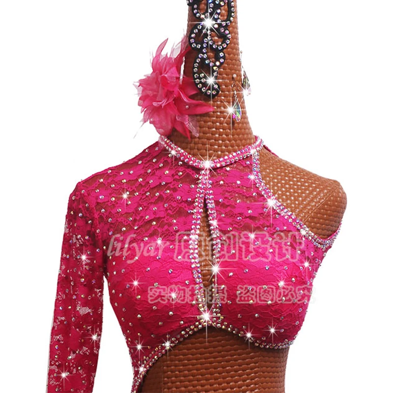 Женское платье для латиноамериканских танцев откровенное асимметричное