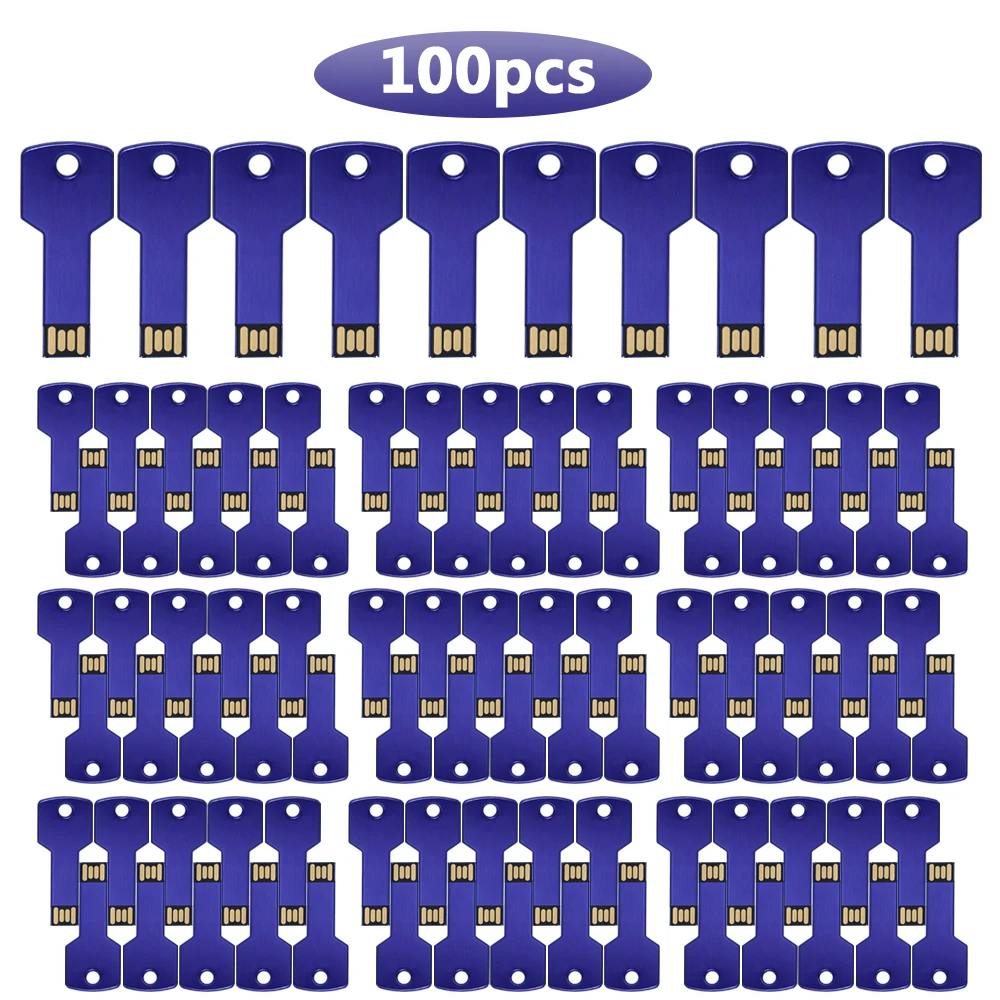 

Флеш-накопители USB 100 в металлическом корпусе, 32/8/4/16/128 ГБ, 128 шт.