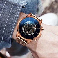 relogio masculino watches men fashion magnet stainless steel case mesh band watch quartz business wristwatch gifts reloj hombre