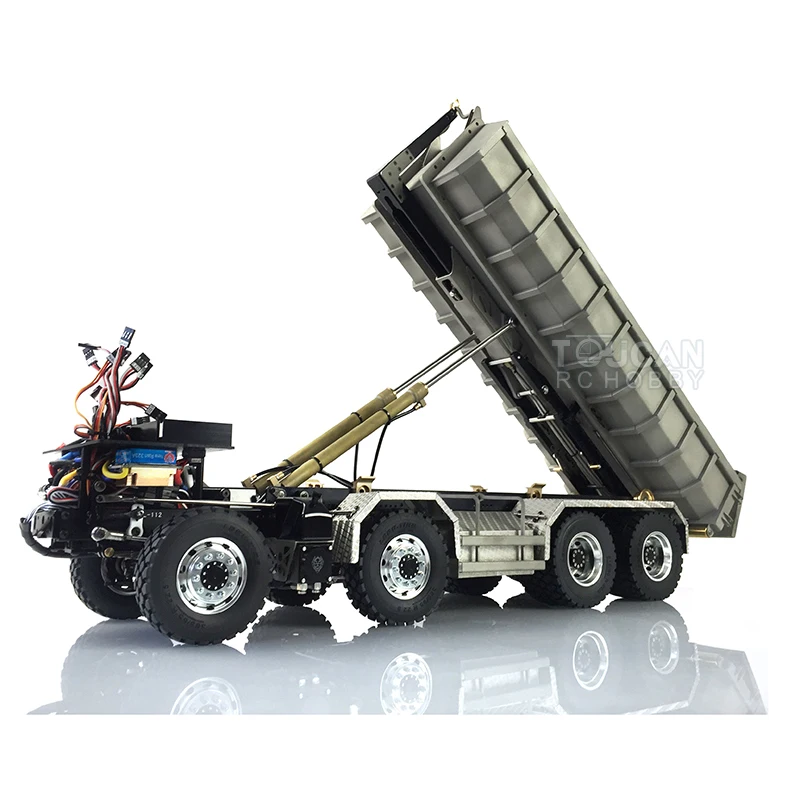LESU 1/14 MAN TGS 8*8 гидравлический самосвал RC грузовик с дистанционным управлением