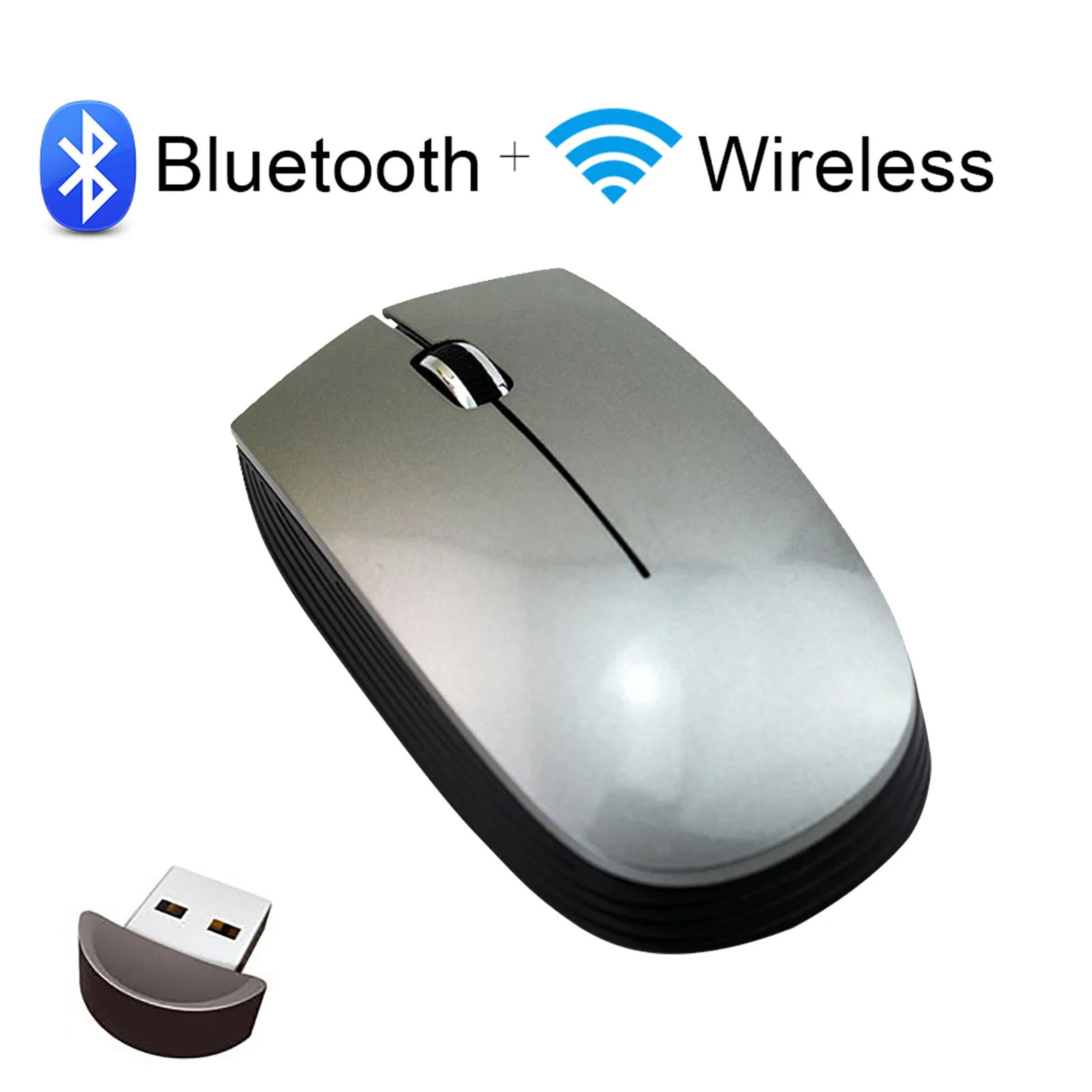 Беспроводная Bluetooth-мышь USB бесшумная со сменной батареей AA 1000 DPI оптическая