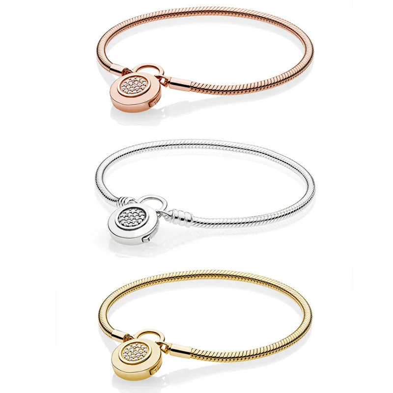 

Браслет pandoradora из серебра 925 пробы с замком в виде сердца