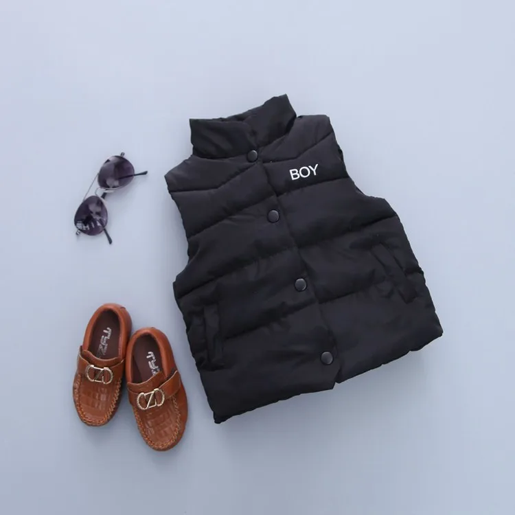 Бесплатная доставка детский осенне-зимний стеганый жилет для мальчиков и