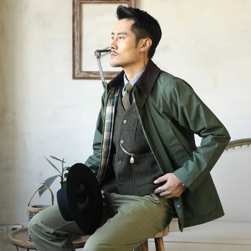 

BBR-0003 красный Торнадо Азиатский размер читайте описание британский стиль хлопок Повседневная куртка