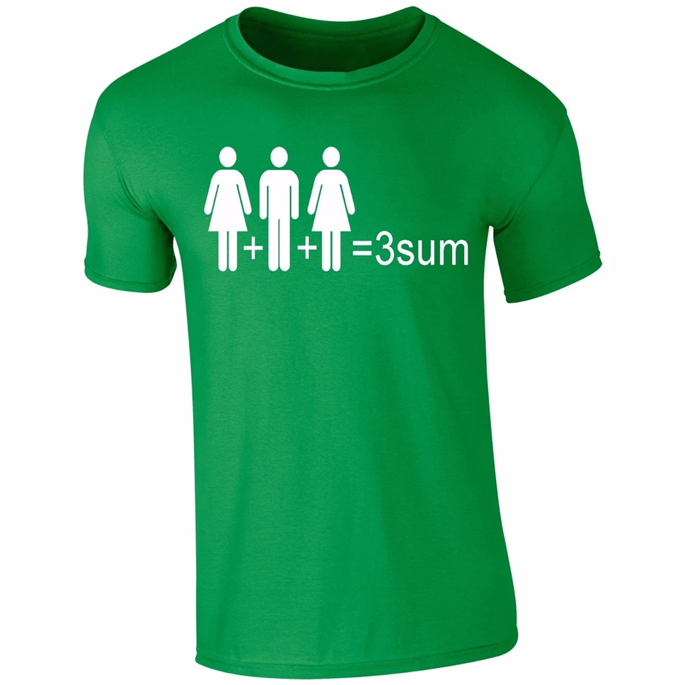 3Sum тройка забавная Футболка Топ Tumblr новинка подарок Рождество секретный санта