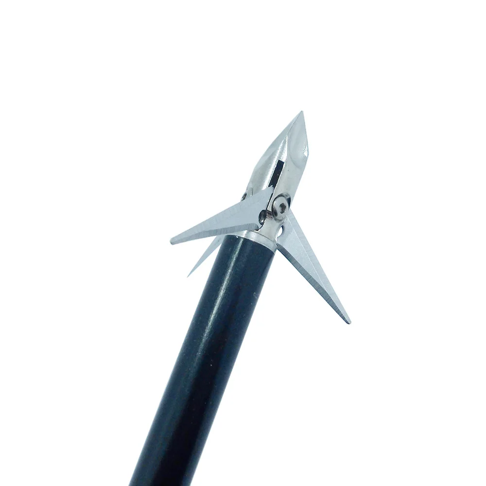 6 шт. 100 зернистое серебро для стрельбы из лука твердое лезвие наконечники стрел с