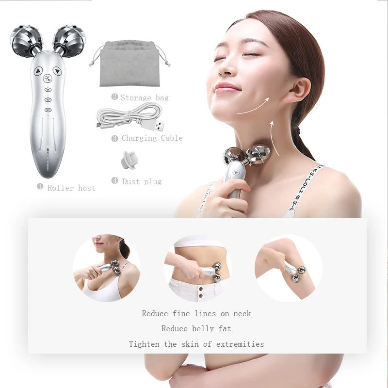 

Smart Roller Beauty Instrument EMS Platinum Facial Treatments Tools FOR Face-Lifting Artifact Firming Wrinkle-Removing Blemish