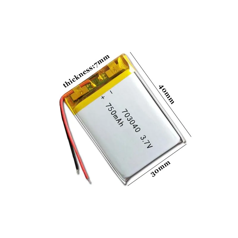 3-30 шт 3 7 V Lipo cells 703040 750mah литиевая полимерная аккумуляторная батарея для MP3 MP4 GPS