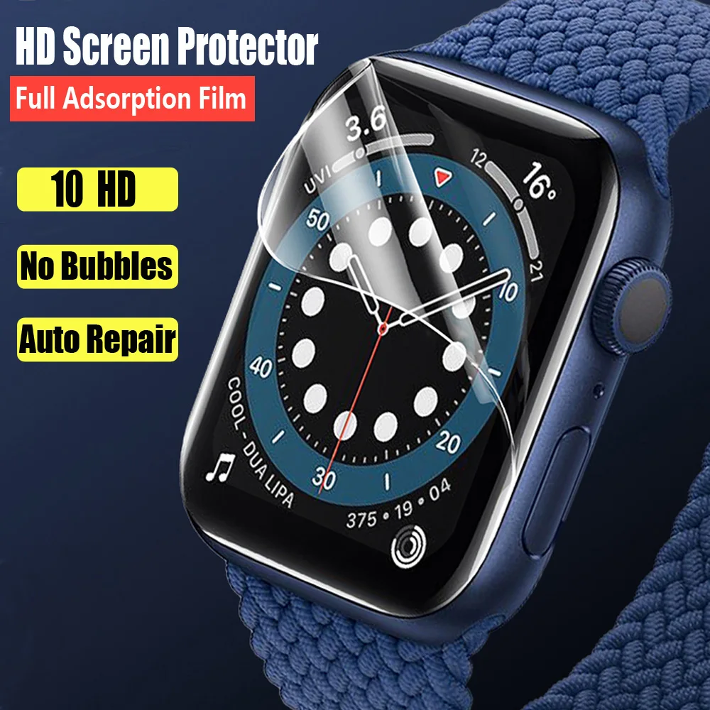 HD-пленка для Apple Watch защитные пленки экрана 44 мм 40 42 38 (не закаленное стекло)