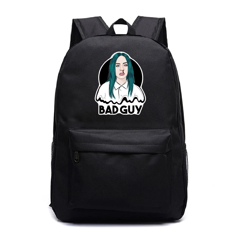 10 Plecak DJ Singer школьный Billie Eilish рюкзак и сумка A Dos Bad Gay Bookbag Bolso Mujer школьные сумки для девочек-подростков на молнии 8 - Цвет: 10