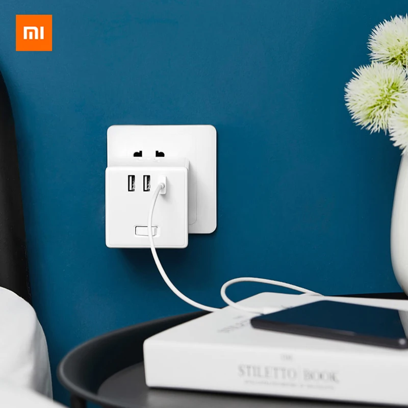 Xiaomi Mijia cube защита конвертера дизайн полосы 3USB разъем PD быстрое зарядное устройство plug-In power электрическая буксировочная доска