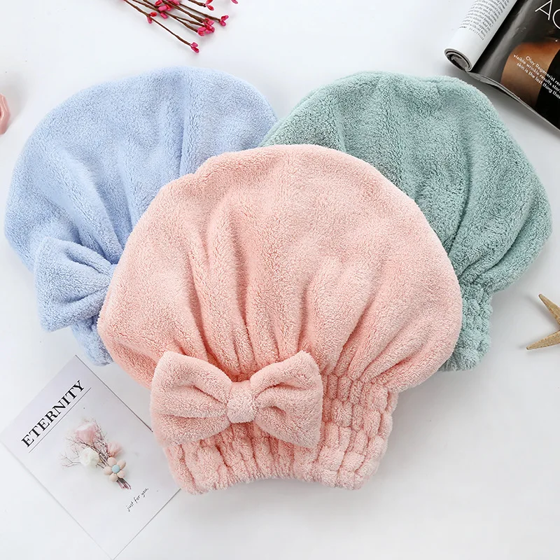 

Towel1pcs hair bonnets Super Water-Absorbing Shower Cap Hair Quick Dry Thickening and Quick-Drying