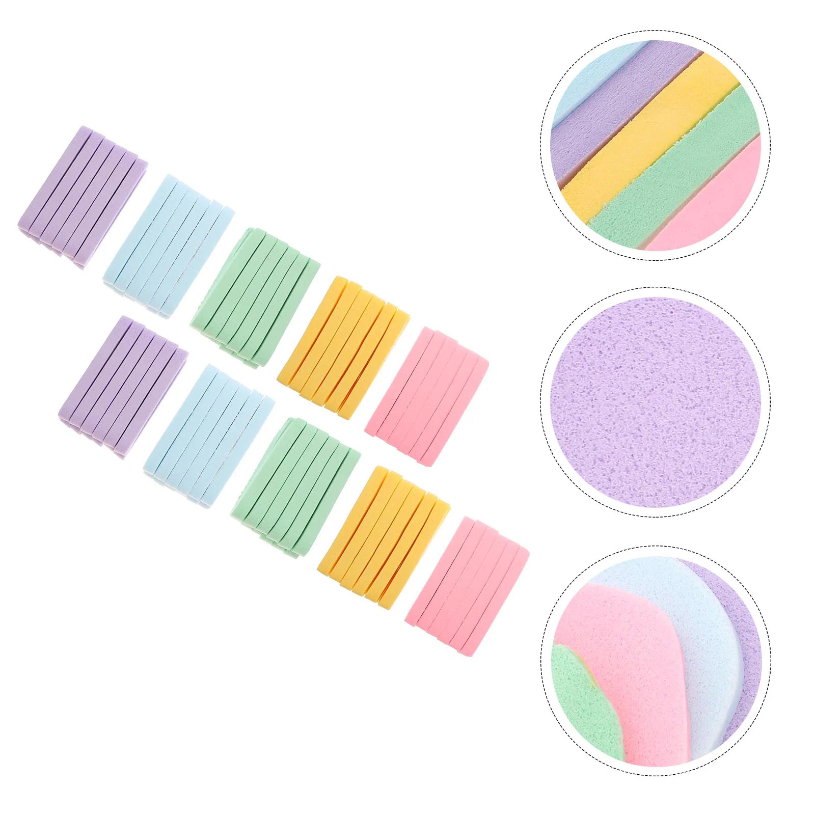 120Pcs Practical Makeup Removers Face Deep Cleansing Puffs Makeup Supplies
