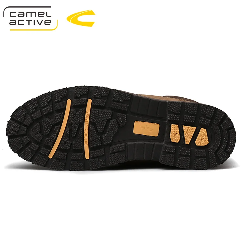 Мужские ботинки на шнуровке Camel Active черные повседневные из натуральной кожи с