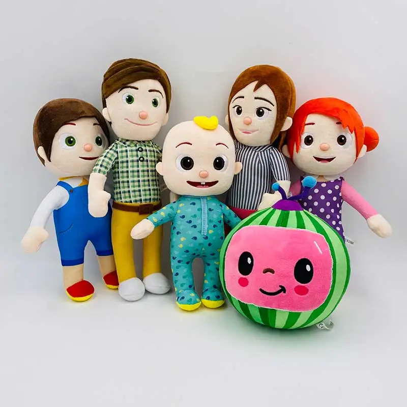 

6pcs/set Cocomelon Plush Toy Baby Cocomelon JJ Family Stuffed Dolls 20cm/33cm For Kids Christmas gift