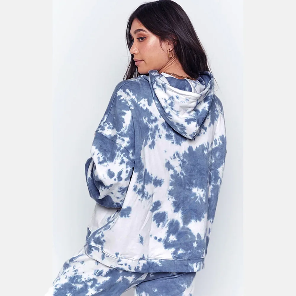 Женский спортивный костюм толстовка с галстуком свободный комплект из двух