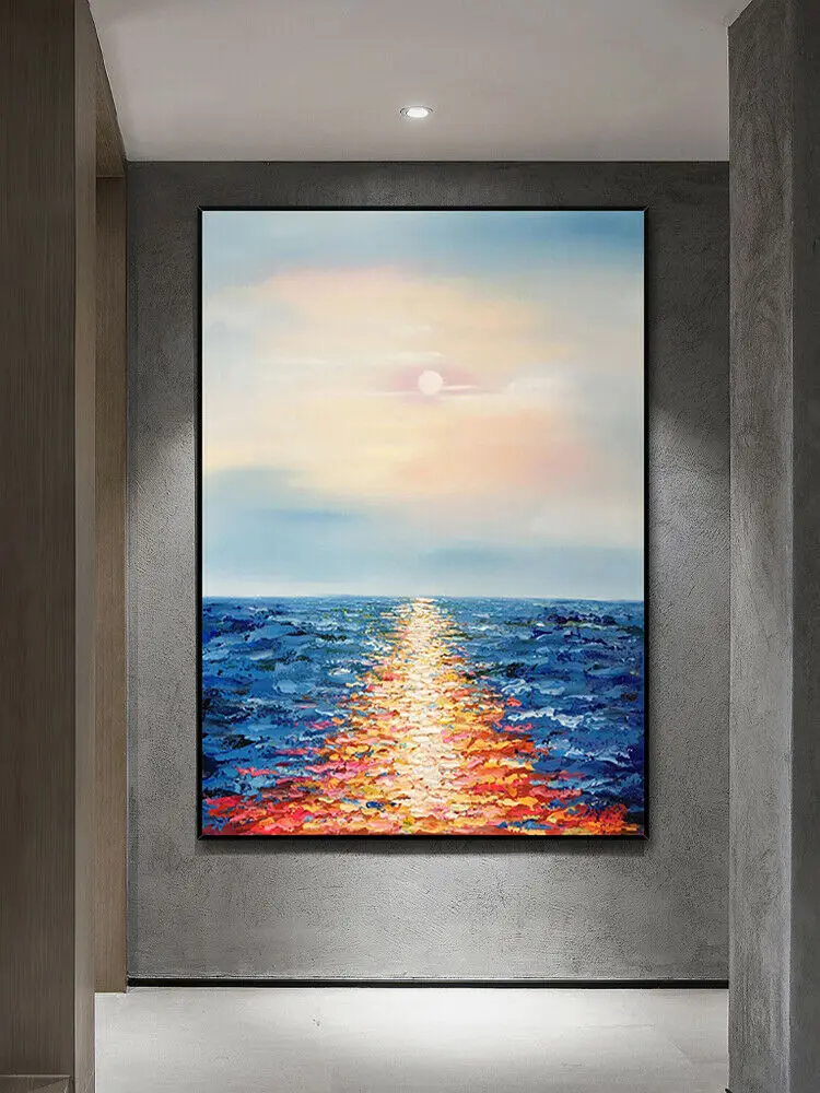 

Canvas Hand-painted Abstract Scenery Oil Painting Art Decor Unframed