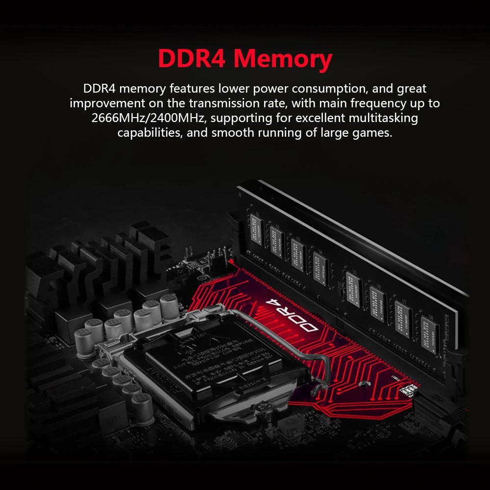 Yvonne DDR4 2666 МГц 2400 МГц ОЗУ 1,2 в Настольный ПК Память ПК ОЗУ низкое энергопотребление Улучшенная пропускная способность 4 ГБ 8 ГБ 16 ГБ