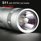 Тактический фонарь Convoy S11 SST40, светодиодный внутренний фонарь 26650 люмен, Рабочий фонарь для кемпинга и охоты, серебряная вспышка