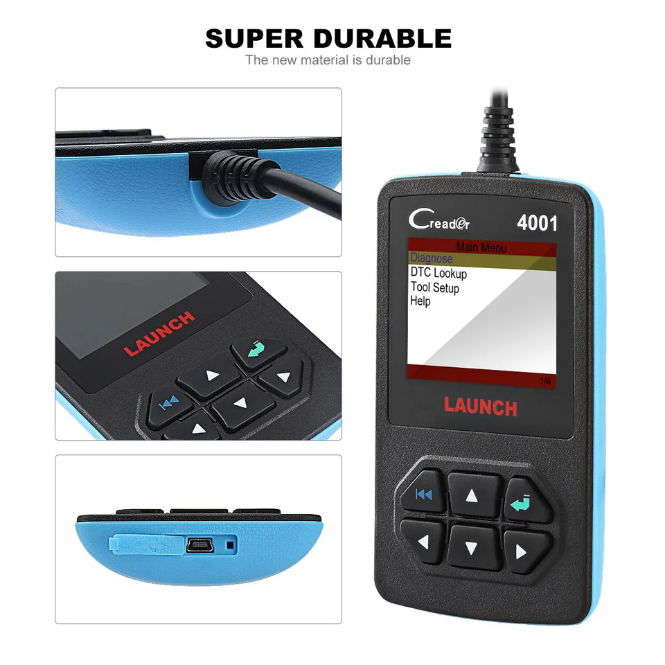 Launch CReader 4001 OBD2 сканер автомобильный OBDII диагностический инструмент считыватель кодов неисправностей DIY Автосканер OBD 2 сканер универсальные инструменты