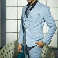 blue mans suits for wedding custome made suit formal blazer party suit business suit dinner suit 3piece suitsjacketpantsvest