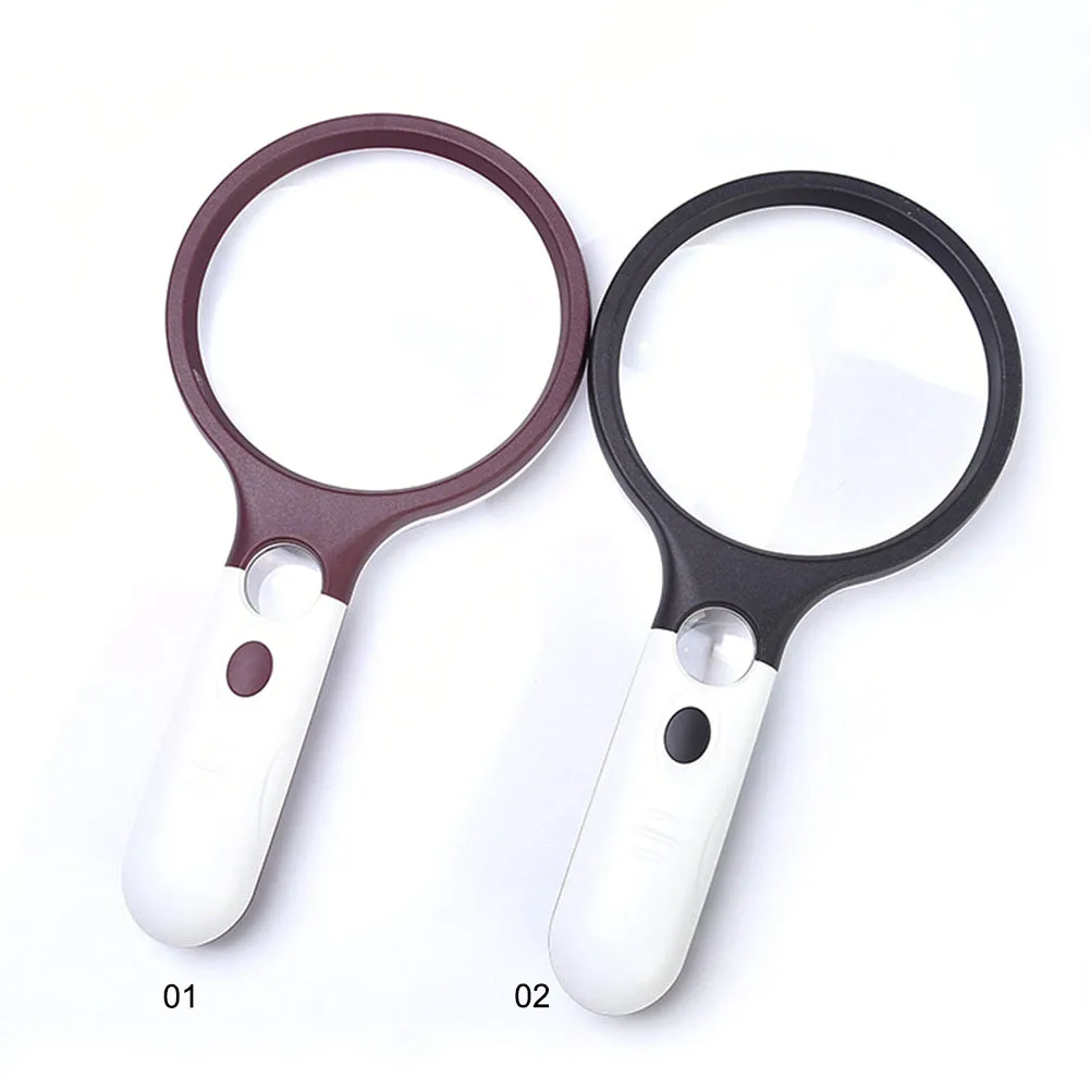 

3X Zoom New Lens Magnifying Glass Magnifier with LED Lights for Reading Optical Instruments Magnifiers