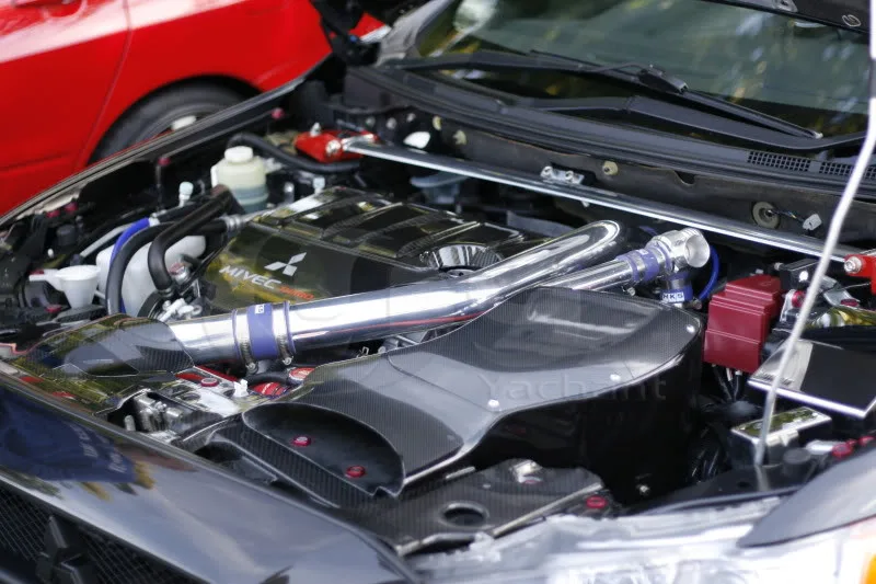 Воздухозаборник из углеродного волокна подходит для 08 13 Mitsubishi Lancer Evolution X EVO 10 H KAISAI