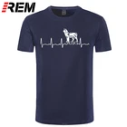 Мужская забавная футболка с рисунком сердцебиения для любителей собак, забавная одежда с круглым вырезом и коротким рукавом, футболка из чистого хлопка, футболка