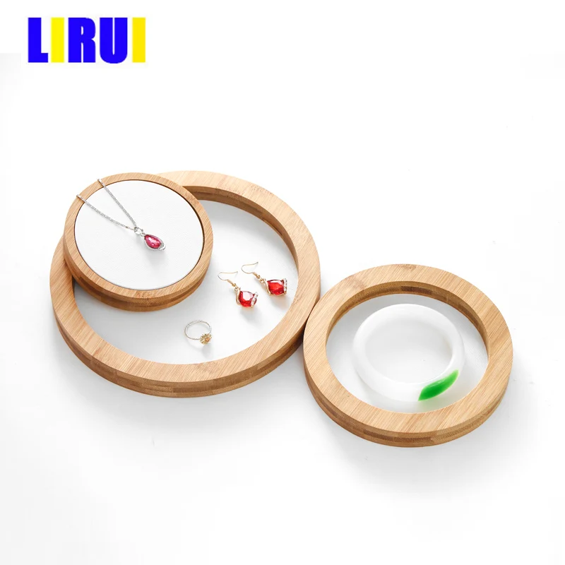 Круглые Бамбуковые серьги-подставки
