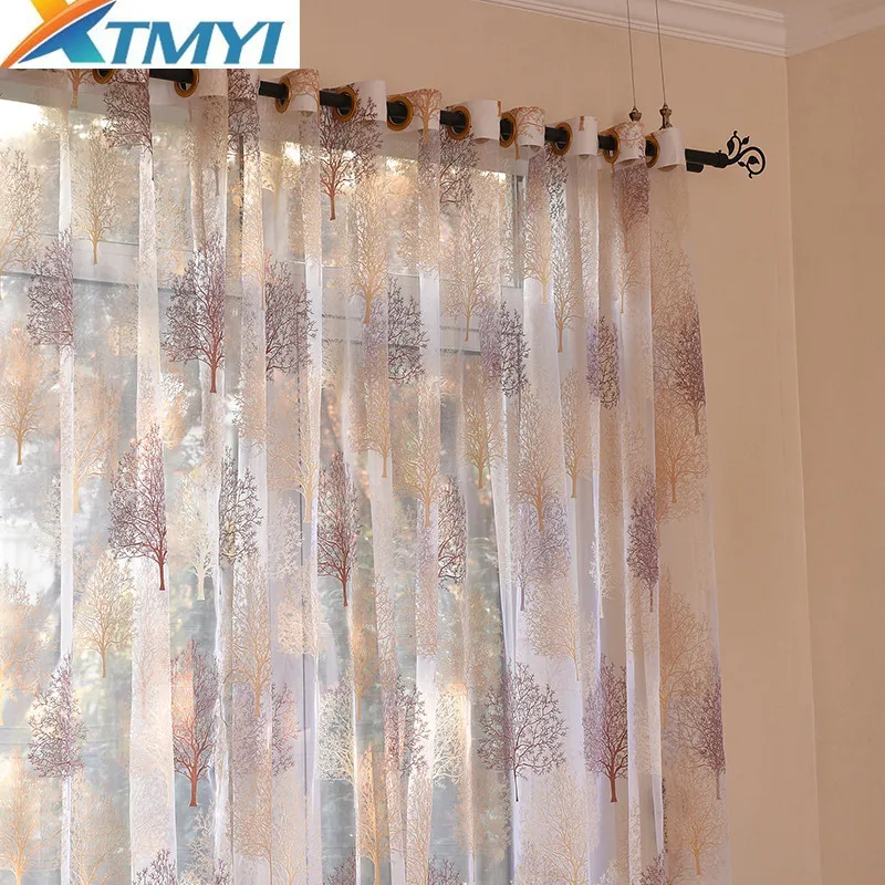 Тюль Шторы s для Гостиная элегантный перо Кухня Спальня домашние декоративные