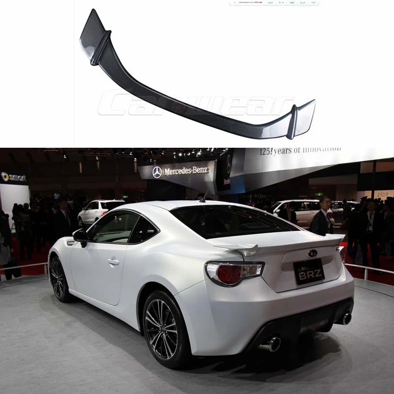 

FRP стекловолокно + углеродное волокно Неокрашенный задний спойлер крыло багажника крышка багажника украшение для Toyota GT86 для Subaru BRZ