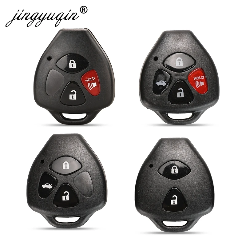 jingyuqin Key Shell For Toyota Corolla Camry Avensis Reiz RAV4 Crown Avalon Venza Matrix Yaris 2/3/4 Button Remote Car Key Case