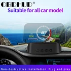 Универсальный автомобильный HUD-дисплей C2, OBD + GPS-дисплей на лобовом стекле, спидометр высокой четкости, автомобильный диагностический код неисправности, безопасная сигнализация для вождения