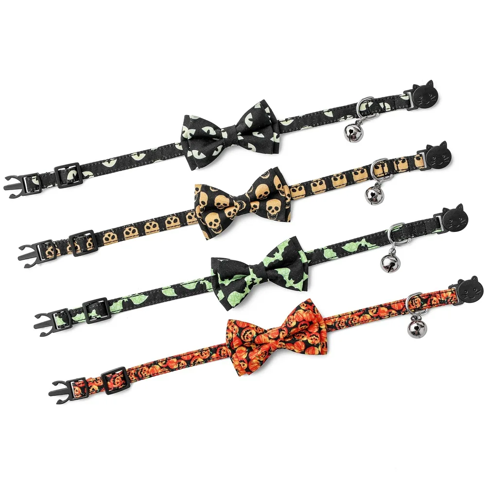 

Pet Dog Cat Bandana Collar Dog Adjustable Plaid Halloween Bow Tie Pet Collar Necktie Bowknot Neckrace Pet Grooming Accessories