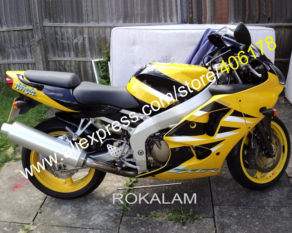 

For Kawasaki Ninja ZX6R ZX-6R ZX 6R 6 R Yellow Black White ZX636 ZX-636 2000 2001 2002 Fairing (Injection Molding)