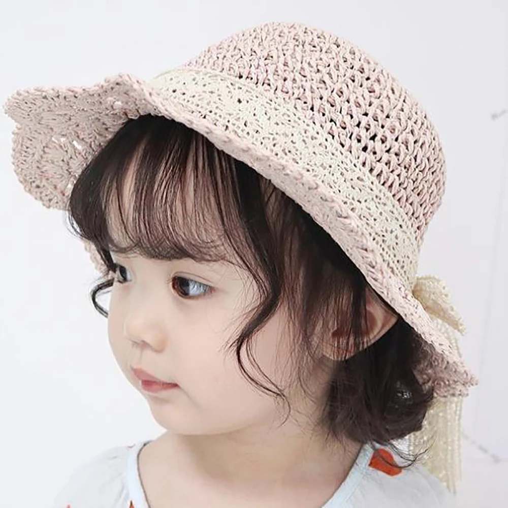 

Lovely Baby Summer Hat Lace Straw Baby Girl Cap Beach Sun Hat Summer Outdoor Kids Princess Baby Hats Fisherman Bucket Hats