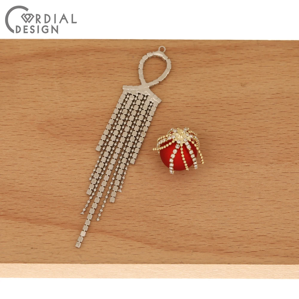 

Cordial Design 50Pcs Earrings Accessories/Jewelry Findings & Components/CZ Pendant/Connectors/Claw Chain/Hand Made/DIY Charms