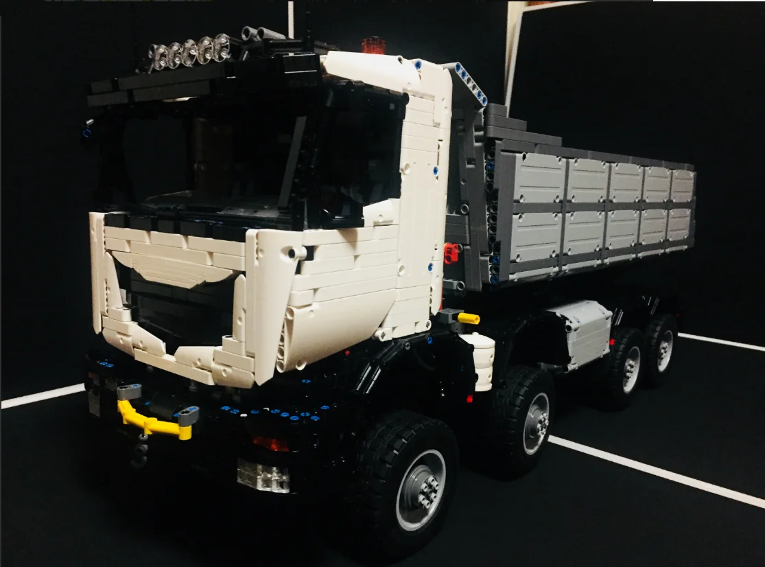 Строительный блок технологии механические шестерни MOC 5287 самосвал 8x8 гигантский