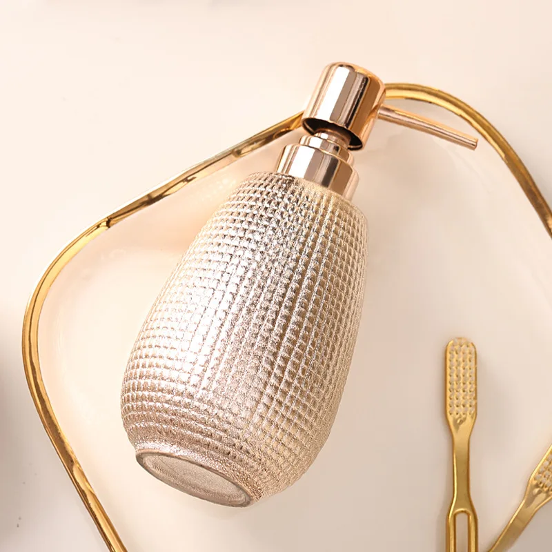 rose gold ceramic toiletry set toothbrush holder gargle cup bathroom accessories lotion bottle soap dish hotel home bathroom set free global shipping