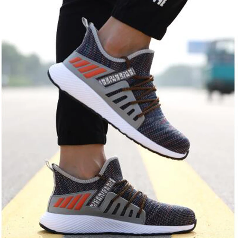 Мужские строительные рабочие ботинки уличная Мужская обувь со стальным носком