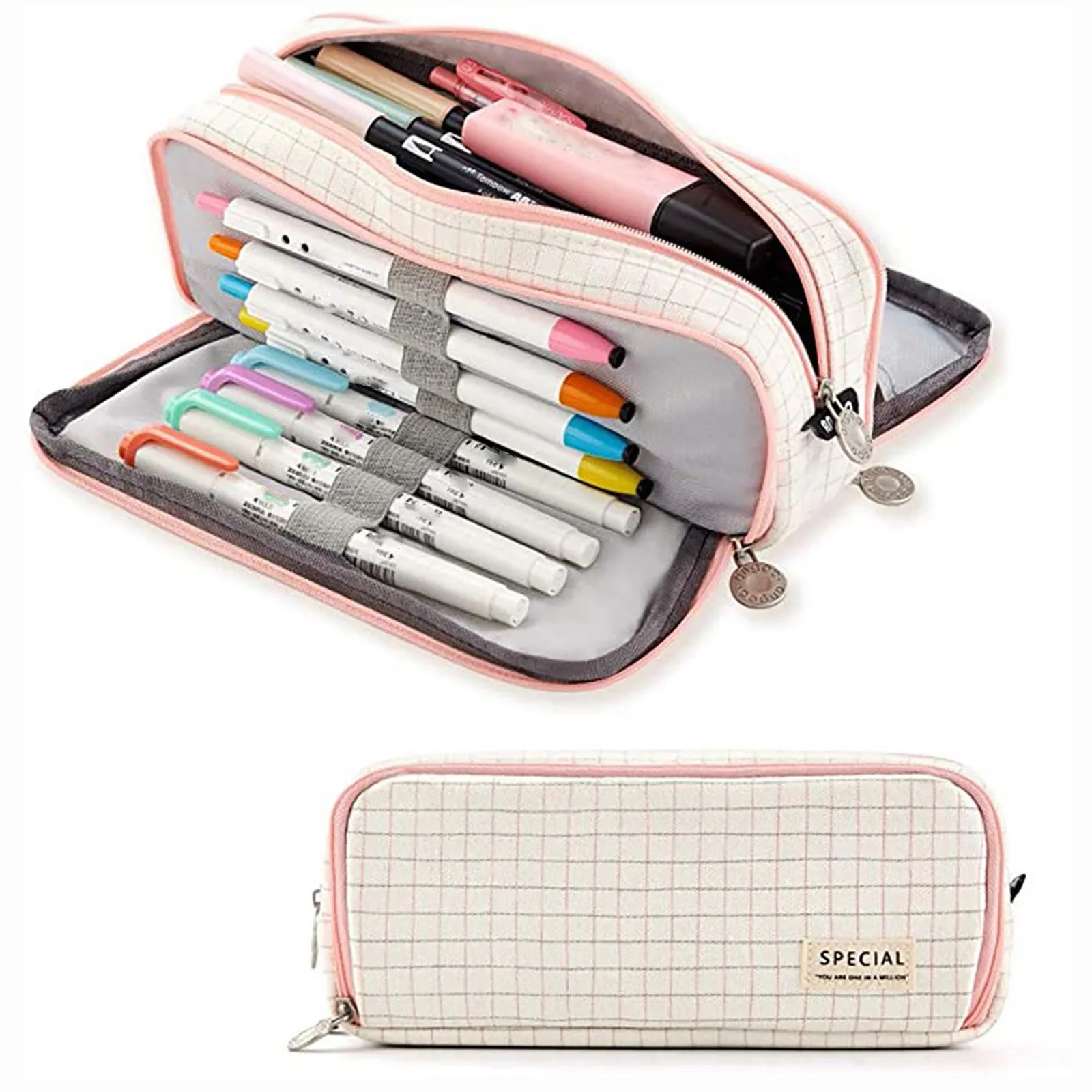 

Large Capacity Pencil Bag Cute Multifunctional Stationery Box Pencil Case Beautiful Creative Desktop Multifunctional Pen Case